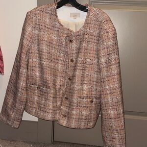 LOFT Women's Blush Tweed Blazer